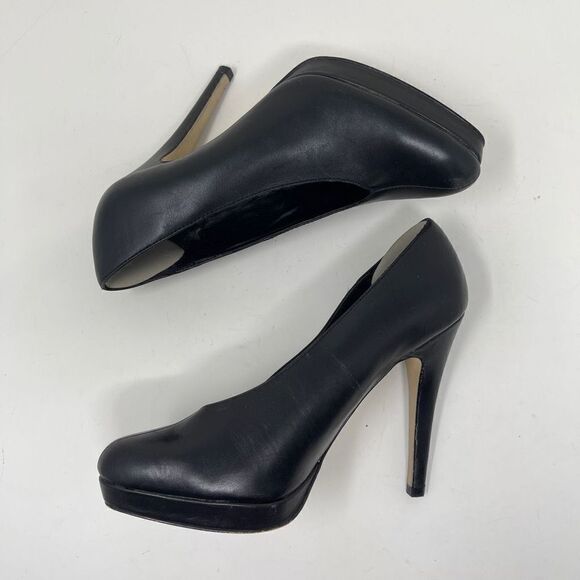 Aldo Women's Platform Pump Heels Almond Toe Black Leather Size EU 36 - Picture 4 of 11